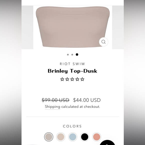 Riot Swim Brinley Tube Bikini Top - Picture 2 of 4